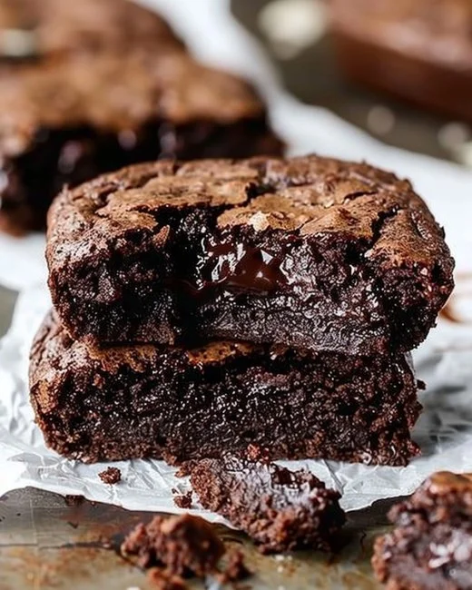 Freshly baked brookies combining the best of brownies and cookies