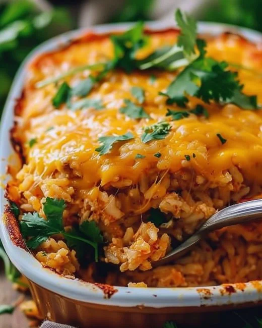 Chicken Enchilada Rice Casserole 2 Delicious Chicken Enchilada Rice Casserole ready to serve