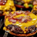 Delicious Crack Burgers served with fresh toppings and sides