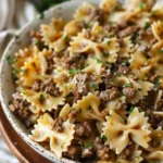 Garlic Butter Bowtie Pasta with Ground Beef 3 garlic butter bowtie pasta with ground beef 2025 10 15 162714 150x150 1