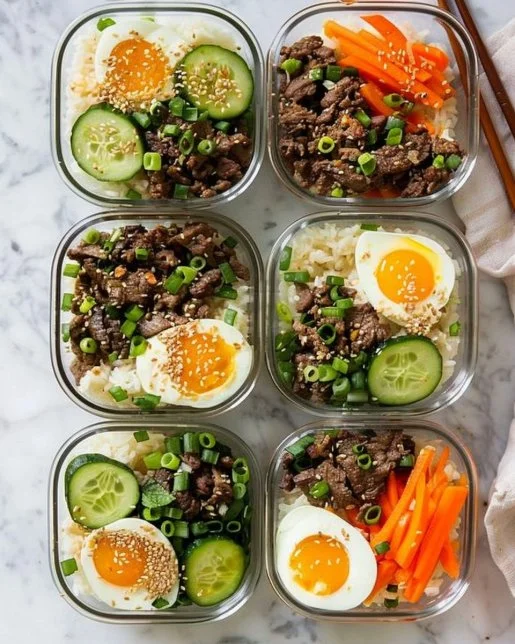 Korean Beef Bowl 2 Delicious Korean Beef Bowl served with rice and vegetables