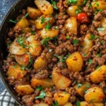 One-Pan Ground Beef and Potato Dinner, a quick and easy meal for weeknights