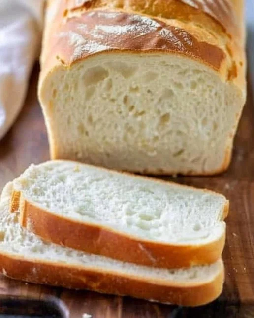 Homemade easy white bread dough ready for baking