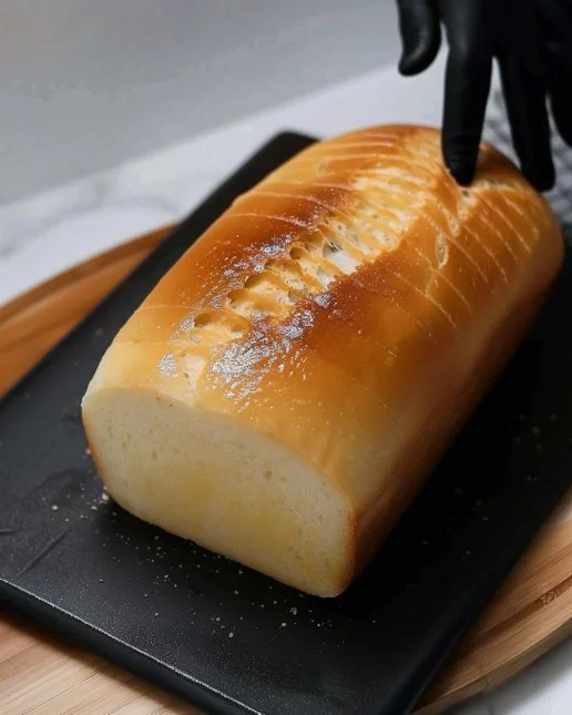 Homemade Bread Loaf 2 A freshly baked homemade bread loaf cooling on a kitchen counter
